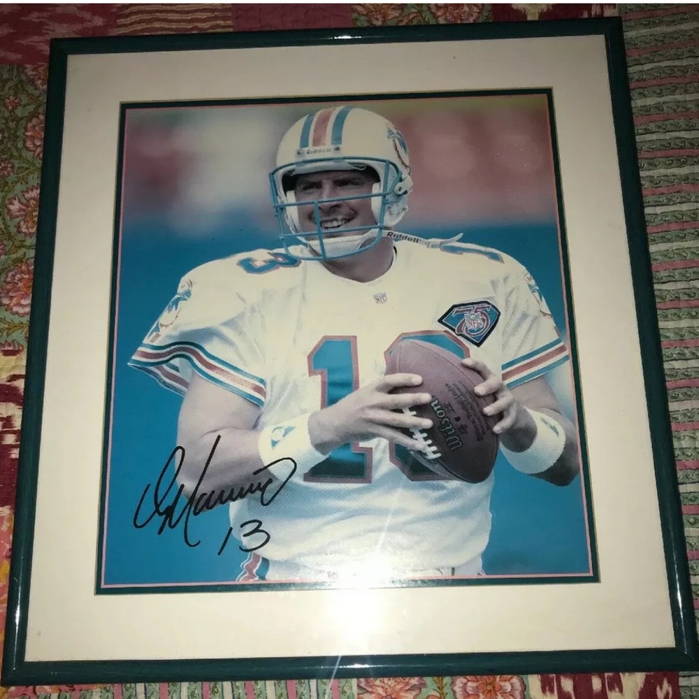 Signed, Framed Photo of Dan Marino